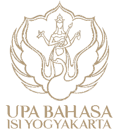 upa bahasa logo gold